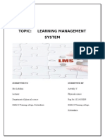 Topic: Learning Management System: Submitted To Submitted by