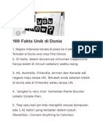 100 Fakta Unik Di Dunia