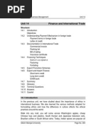 Unit 14 Finance and International Trade: Structure