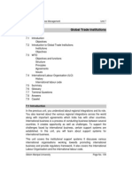 Unit 7 Global Trade Institutions: Structure