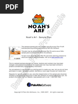 Business Plan Pro Sample Plan