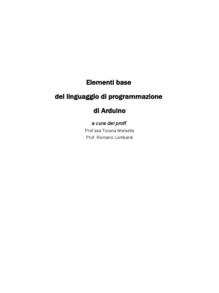 Programmare Arduino | PDF