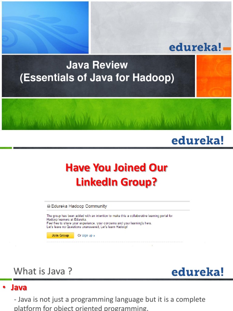 Java Review (Essentials of Java For Hadoop) | PDF | Java Virtual ...