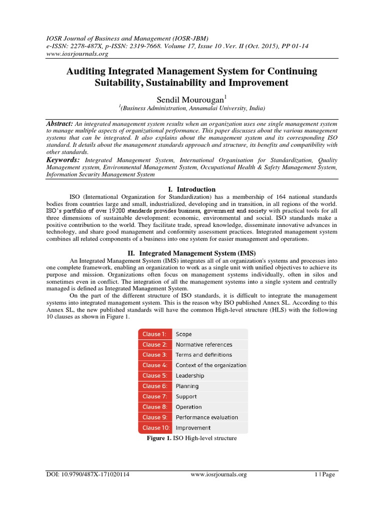 Auditing Integrated Management Systems | PDF | Occupational Safety And ...