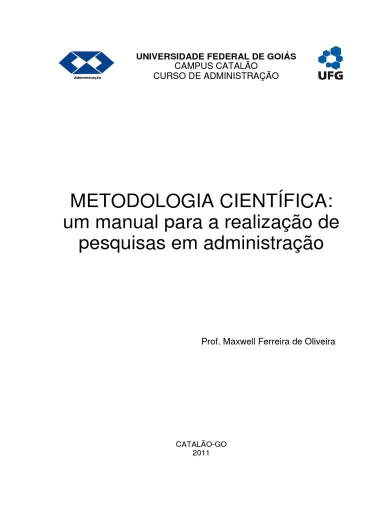 Manual de Metodologia Científica em Administração | PDF | Science ...