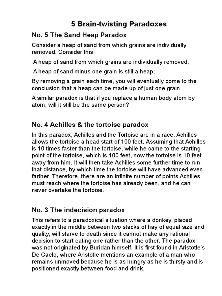 5 Intriguing Logical Paradoxes | PDF | Truth | Logic