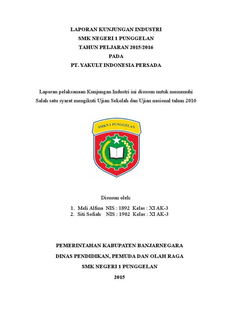 Contoh Laporan Kunjungan Industri Pt Yakult Seputar Laporan