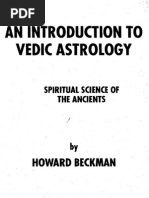 An Introduction To Vedic Astrology by H Beckman