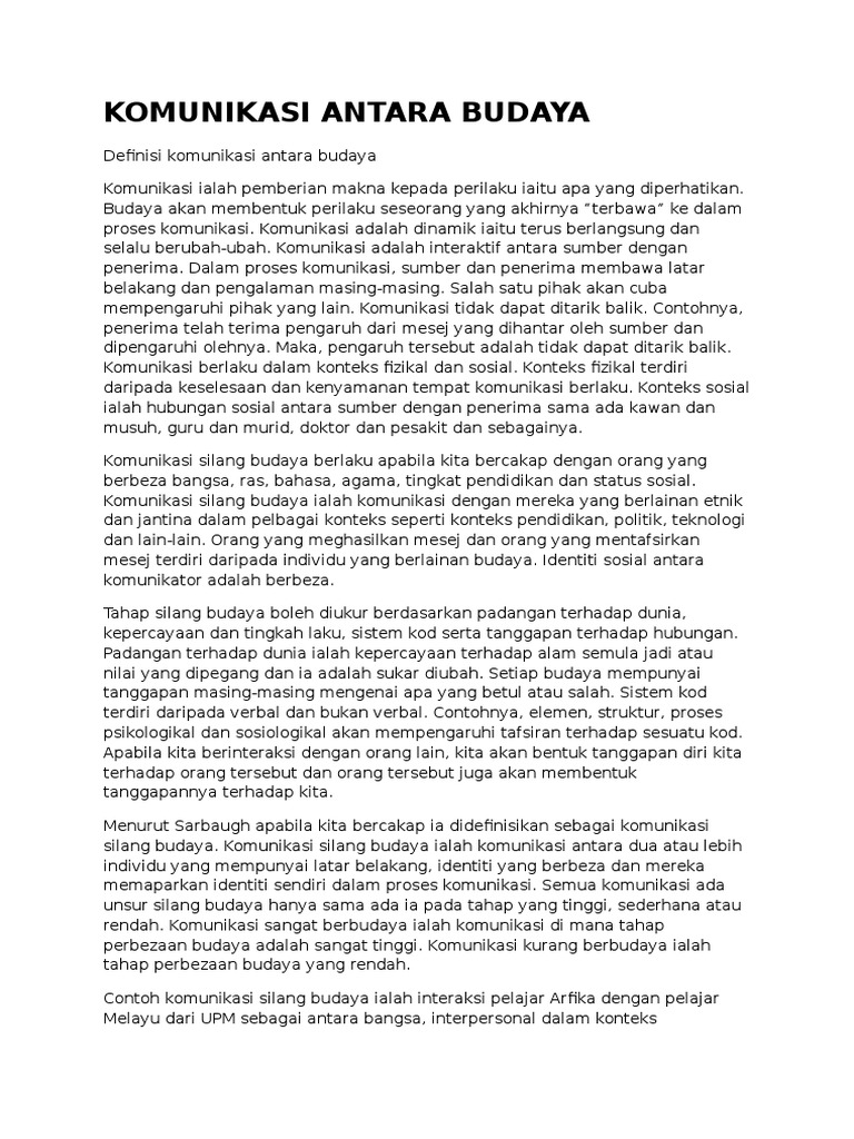 Komunikasi Antara Budaya Definisi  PDF