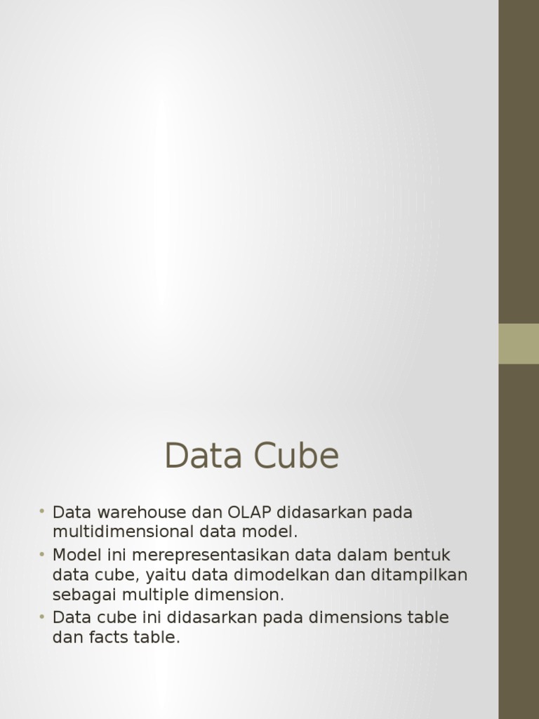 Presentation Slide Data Cube | PDF | Teknologi & Rekayasa
