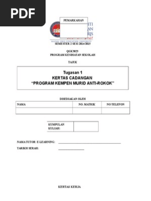 Kertas Kerja Program Kesihatan Di Sekolah Pdf