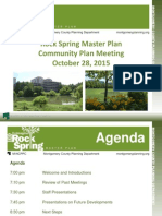 Rock Spring Master Plan Community Plan Meeting October 28, 2015