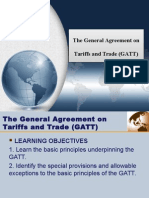 The General Agreement On Tariffs and Trade (GATT) The General Agreement On Tariffs and Trade (GATT)