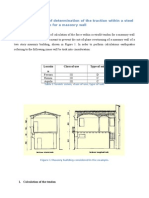 Calculation of traction forces within steel retrofit tendons for masonry walls