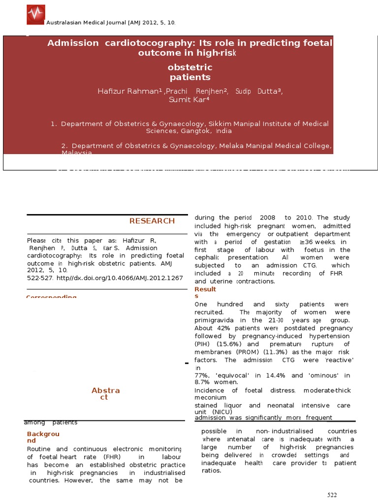 AMJ-05-522 American Journal | PDF | Obstetrics | Childbirth