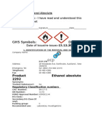 MSDS Ethanol 