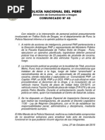Download Comunicado PNP N 45 - 2015  by Polica Nacional del Per SN288502981 doc pdf