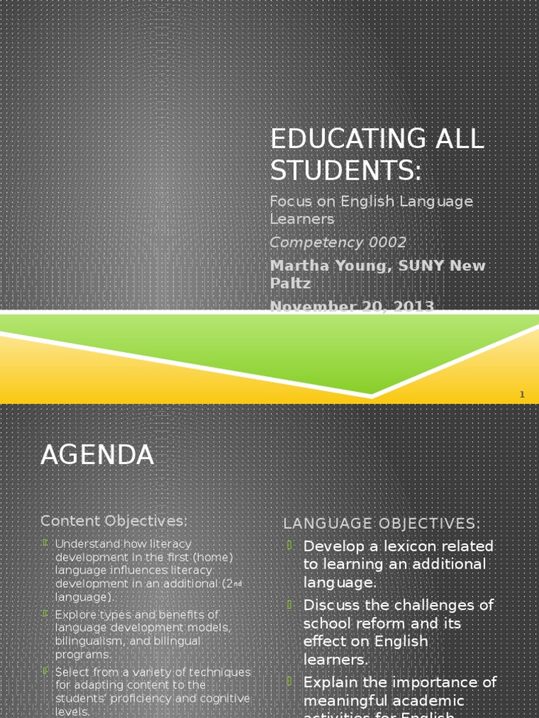 Strategies for Teaching English Learners | PDF | No Child Left Behind ...