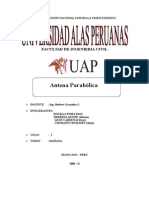 Antena parabólica: Propiedades y ecuaciones de la parábola