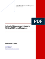 Writing Mba Level Resumes