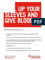 Prepare For Blood Donation Flyer A4