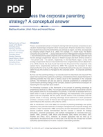 Corporate Parenting | Strategic Management | Mergers And ...