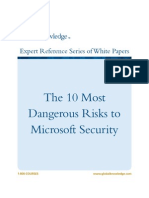 The 10 Most Dangerous Risks To Microsoft Security: Expert Reference Series of White Papers