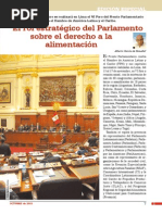 El rol estratégico del Parlamento sobre el derecho a la alimentación