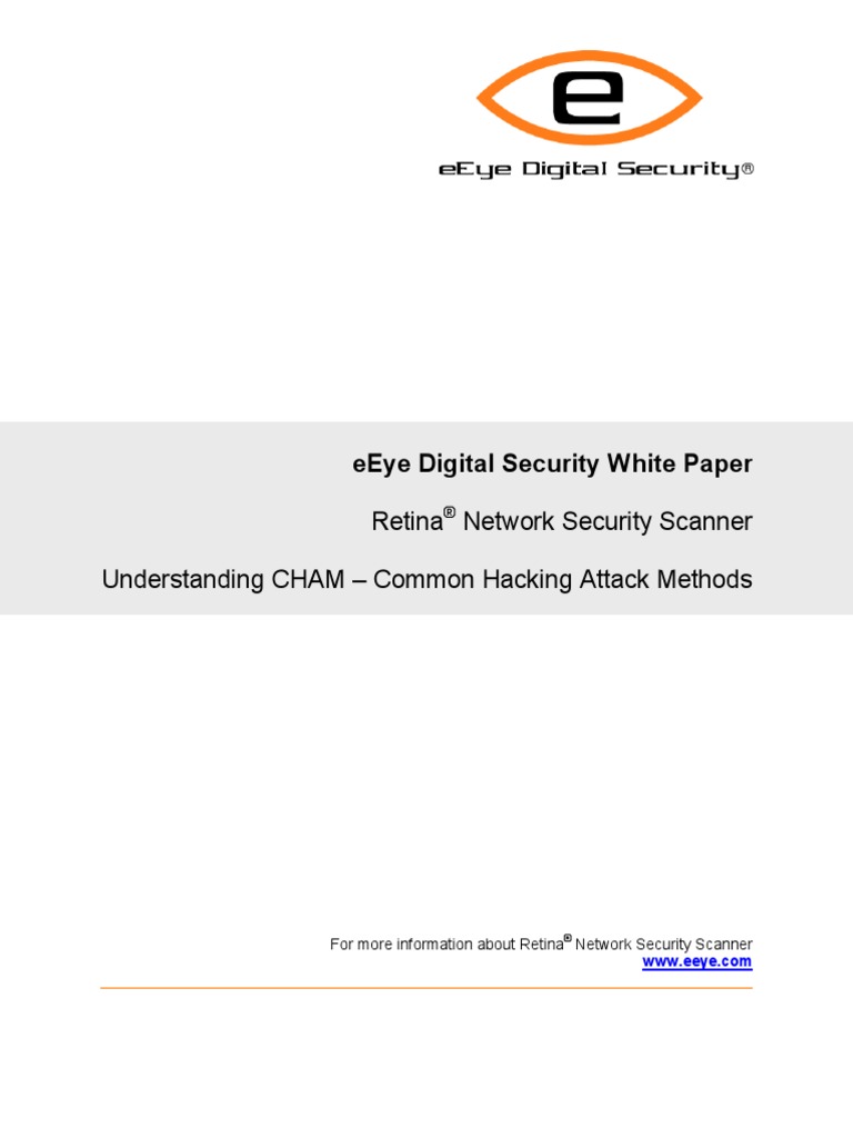 Retina Network Security Scanner Understanding CHAM Common Hacking Attack Methods Download