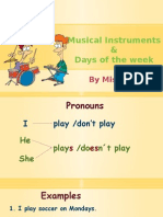 Musical Instruments & Days of The Week: by Miss Vivi