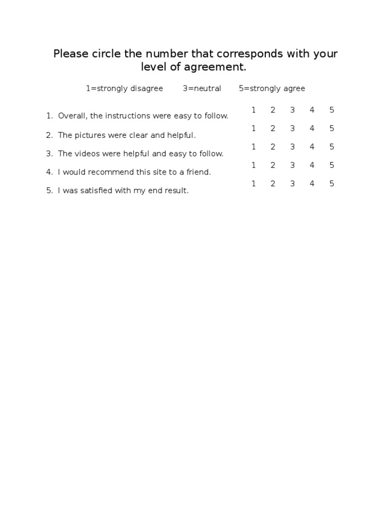 User Feedback Survey Template | PDF