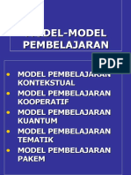 Model Model Pembelajaran