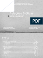 Relações Bióticas - Relações Intra e Interespecifica