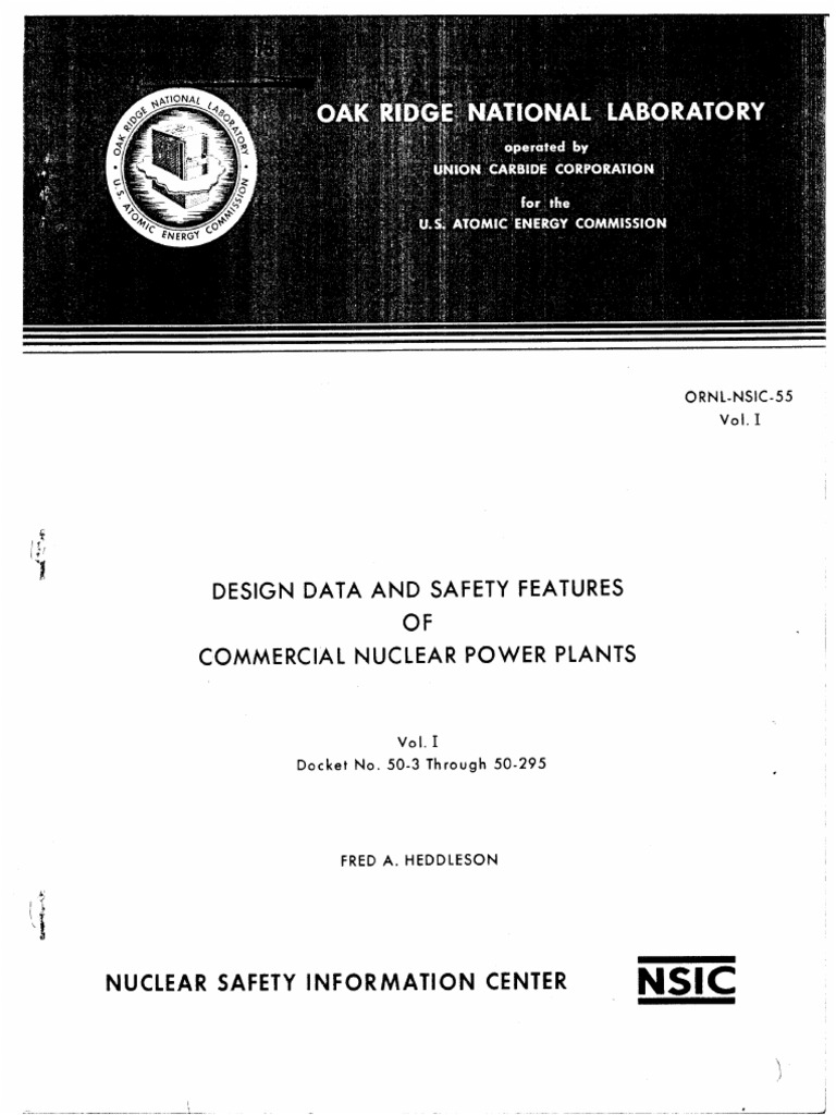 Design Data and Safety Features of Commercial Nuclear Power Plant PDF ...