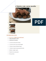 Croquete de Batata Com Carne Moída