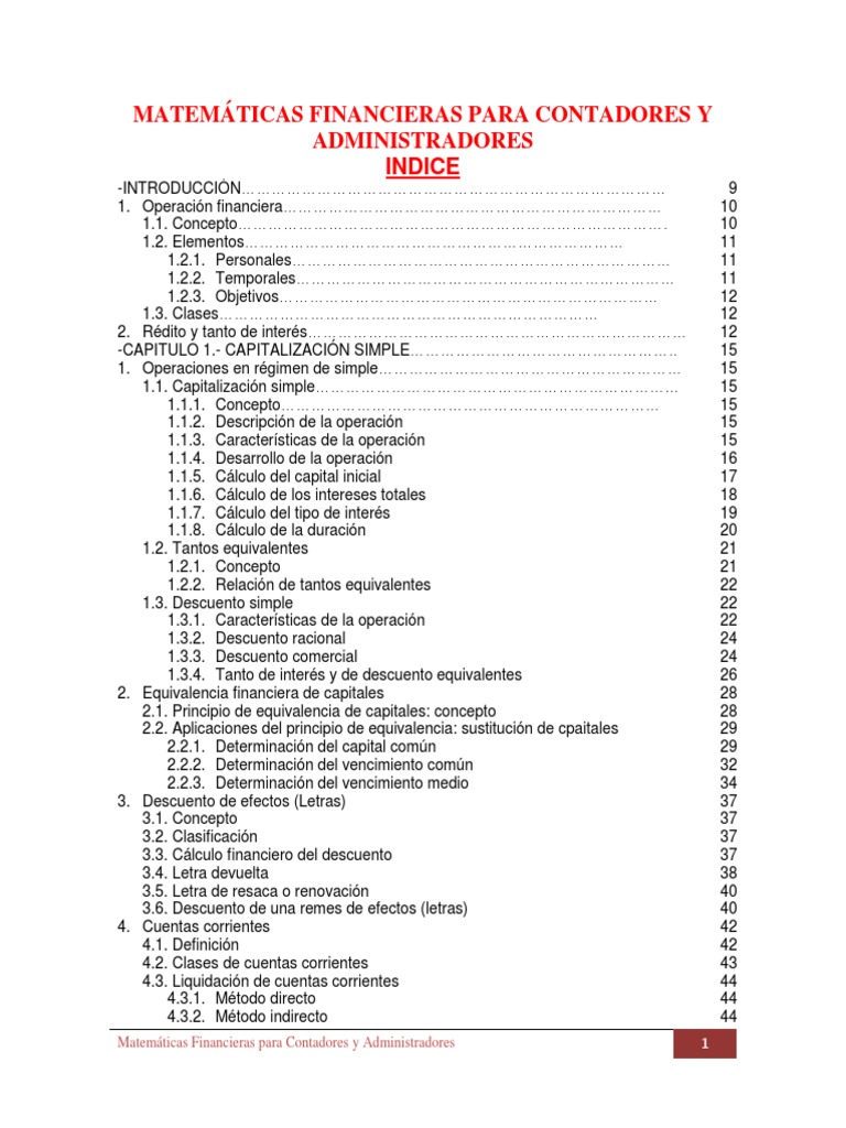 Libro de Matematicas Financieras PDF | PDF | Finanzas Matemáticas | Interés