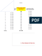 Order Size (Your Decision) : Week Beginning Inventory Ending Inv of Last Week Inventory After Order Placement