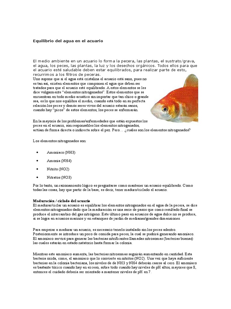 Ciclado de Acuario, PDF, Acuario