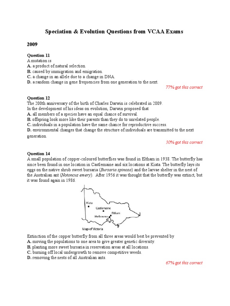 Speciation and Evolution Exam Insights | PDF | Homo | Natural Selection