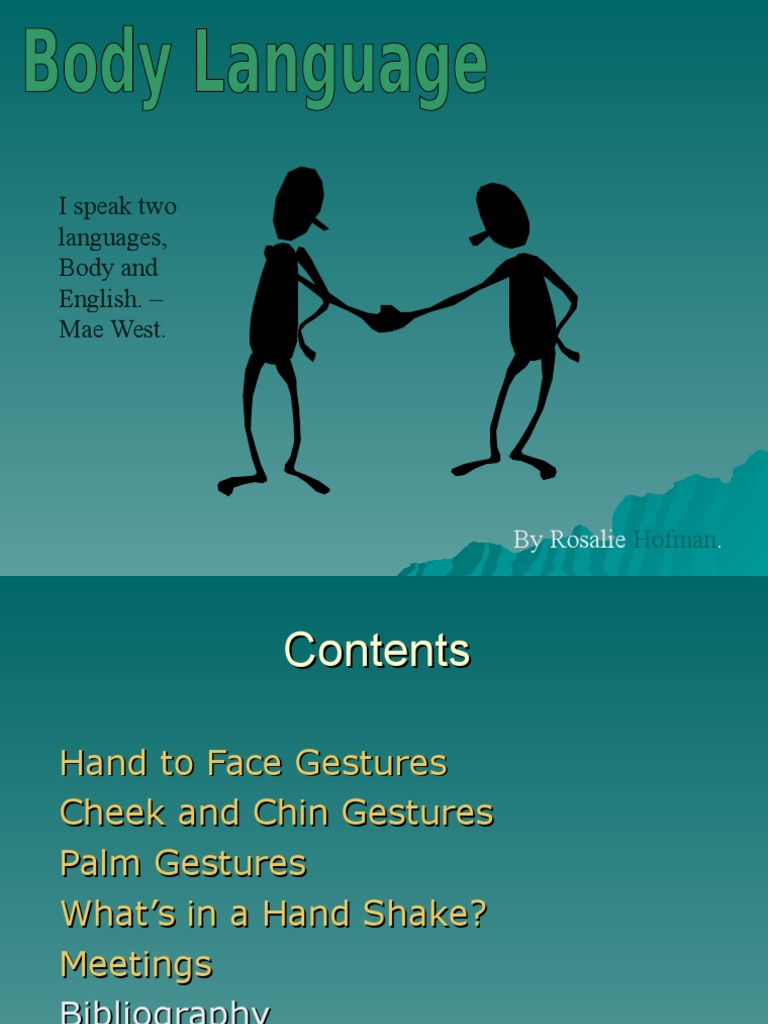 Body Language | PDF | Hand | Body Language