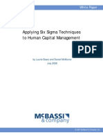 Applying Six Sigma Techniques to Human Capital Management