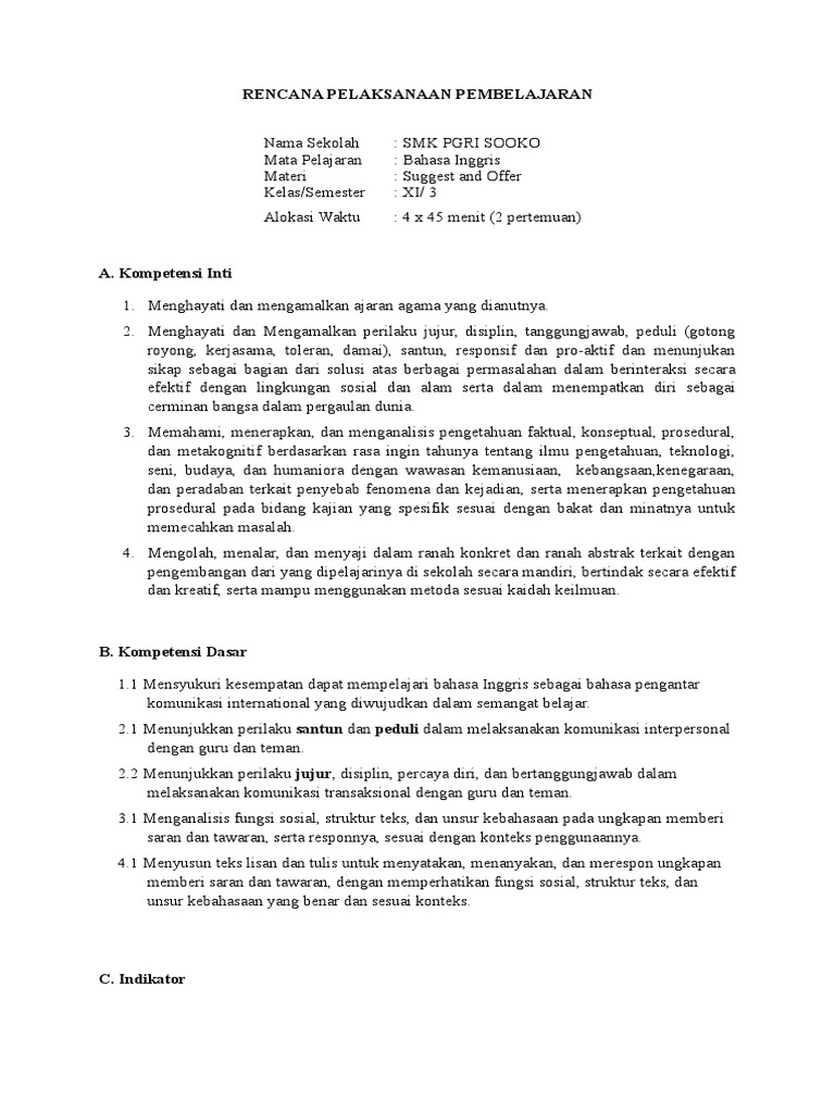 Contoh Dialog Bahasa Inggris Suggestion Dan Offer - Simak 