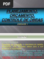 UNID 01-Planejamento, Programação e Controle