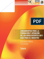 Lineamientos Tutoria 2011 Actualizado