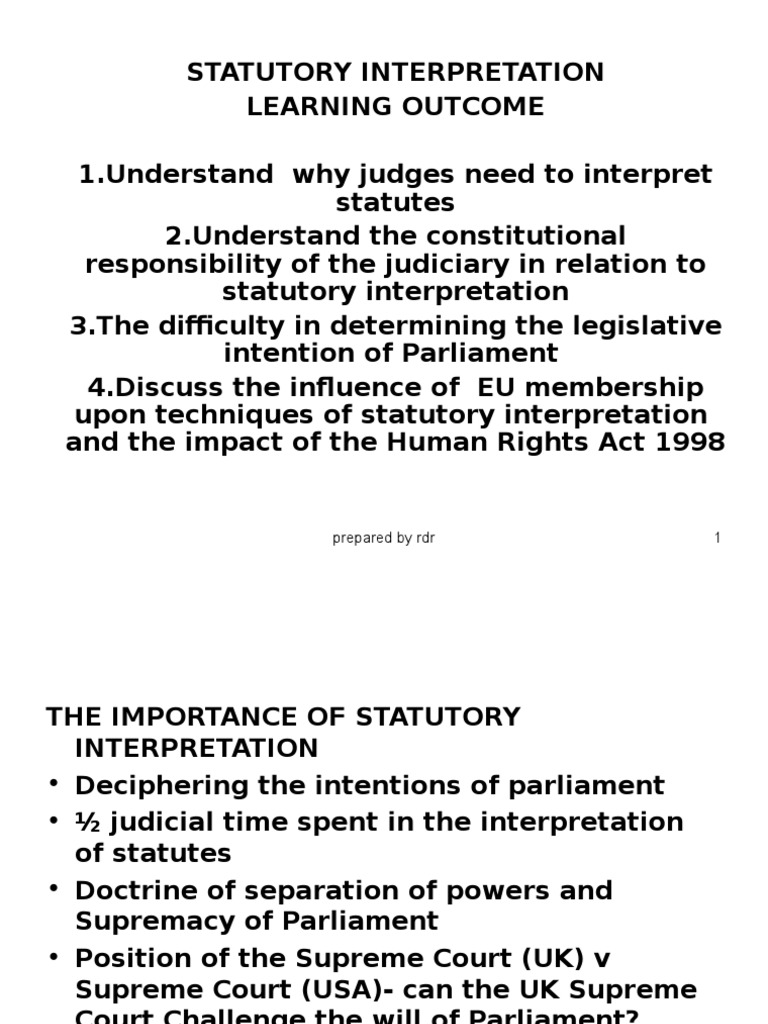 Statutory Interpretation PDF Plain Meaning Rule Statutory
