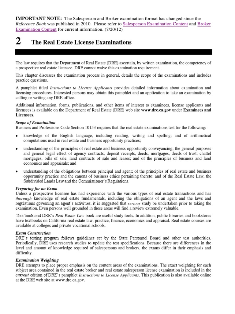 Reviewer Reb PDF Real Estate Broker Test (Assessment)