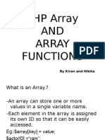 PHP Array AND Array Functions: by Kiran and Nikita
