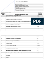 Course Organization Worksheet