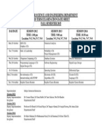 Computer Science and Engineering Department Mid Term Examination Date Sheet Fall Semester 2015