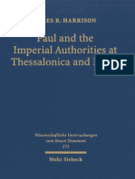 James R. Harrison Paul and The Imperial Authorities at Thessalonica & Rome. A Study in The Conflict of Ideology 2011 PDF
